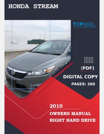 honda stream 2010 owners manual in english